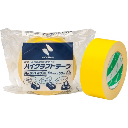 ニチバン ハイクラフトテープ321WC黄-50 50mmX50m【321WC2-50】