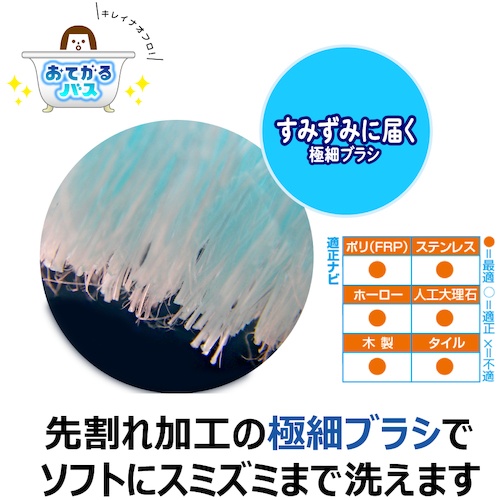 キクロン おてがるバス とどくーねデコボコ床ブラシ【300587】