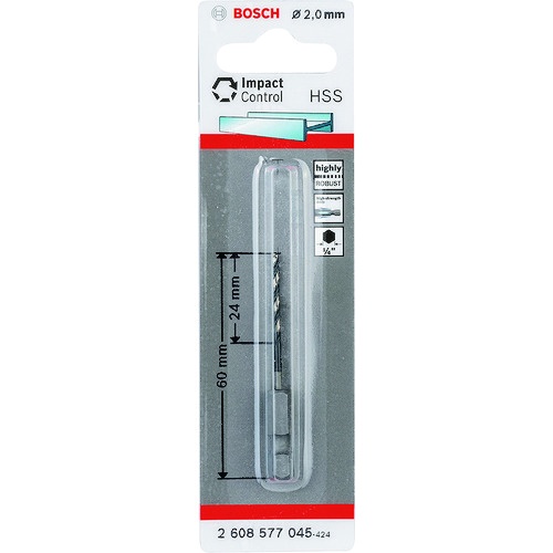 ドリルアダプター用鉄工ビット2mm【2608577045】