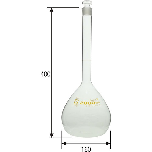 SIBATA メスフラスコ カスタムA 2000mL【026050-2000】