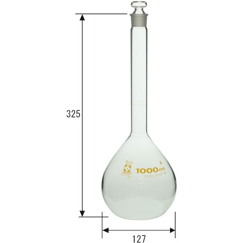 SIBATA メスフラスコ スーパーグレード 1000mL【020060-1000】