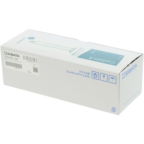 SIBATA 有栓メスシリンダー カスタムA 100mL【026580-100】