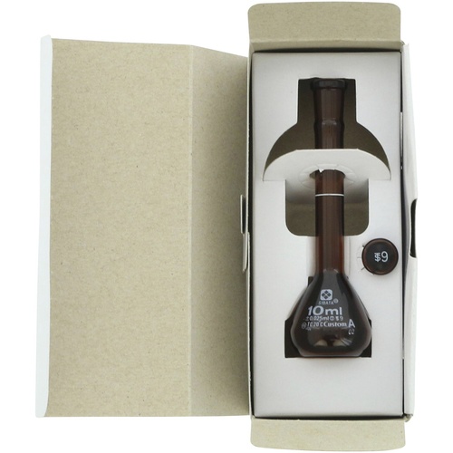 SIBATA メスフラスコ カスタムA 茶褐色 10mL【026100-10】