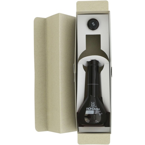 SIBATA メスフラスコ 茶 短形 100mL【023090-100】