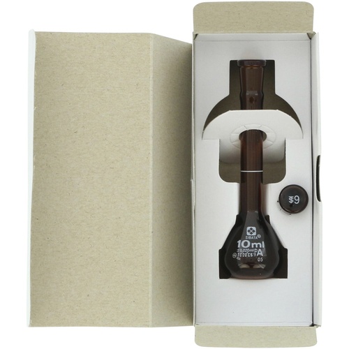SIBATA メスフラスコ スーパーグレード 茶褐色 10mL【020070-10】