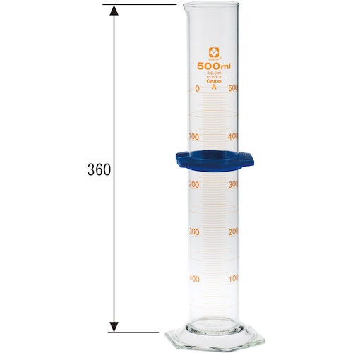 SIBATA メスシリンダー カスタムA 500mL【026500-500】