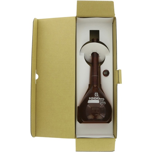 SIBATA メスフラスコ カスタムA 茶褐色 1000mL【026100-1000】