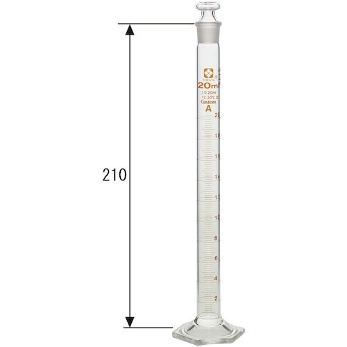 SIBATA 有栓メスシリンダー カスタムA 20mL【026580-20】