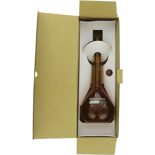 SIBATA メスフラスコ スーパーグレード 茶褐色 1000mL【020070-1000】