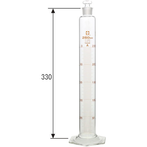 SIBATA 有栓メスシリンダー カスタムA 250mL【026580-250】