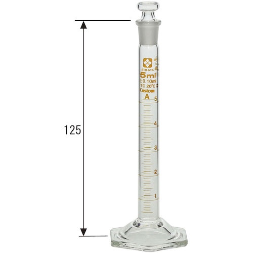 SIBATA 有栓メスシリンダー カスタムA 5mL【026580-5】