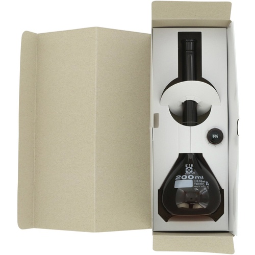SIBATA メスフラスコ スーパーグレード 茶褐色 200mL【020070-200】