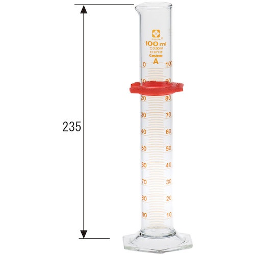 SIBATA メスシリンダー カスタムA 100mL【026500-100】