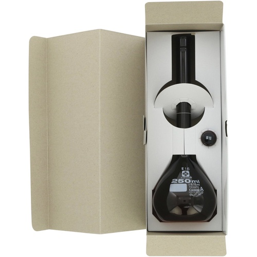 SIBATA メスフラスコ カスタムA 茶褐色 250mL【026100-250】