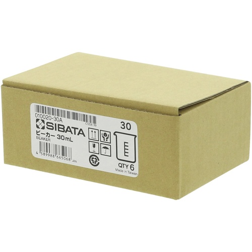SIBATA ビーカー 目安目盛付 30mL【010020-30A】