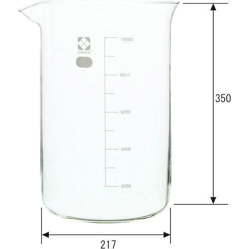 SIBATA ビーカー 目安目盛付 10000mL【010020-10000】