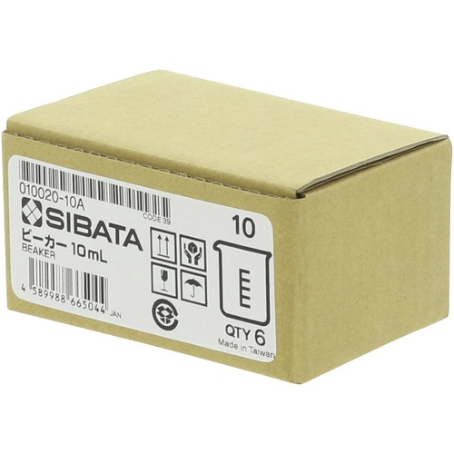 SIBATA ビーカー 目安目盛付 10mL【010020-10A】