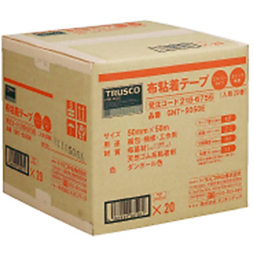 TRUSCO 布粘着テープエコノミータイプ(倍巻テープ) 幅50mmX長さ50m【GNT5050E】