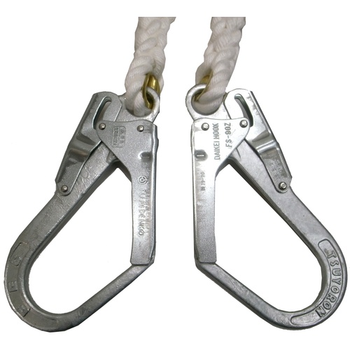 まつうら 両端大口径フック付 クレモナS荷揚げ用ロープ 16mmΦ×10m【KMS16-10-2HOOK】