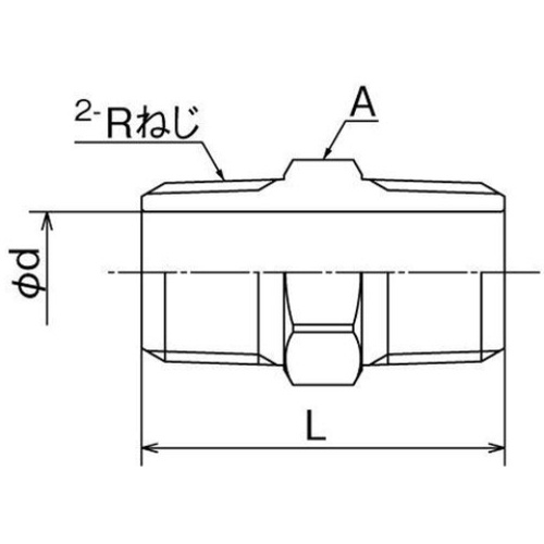 オンダ製作所 SFN型 六角ニップル R1/2×R1/2【SFN-15】