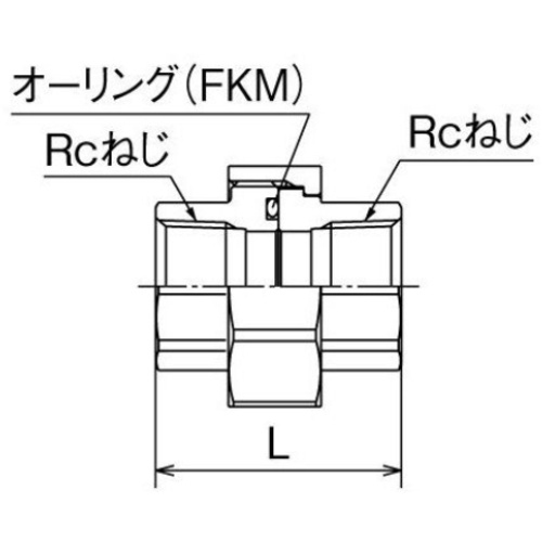 オンダ製作所 SFU3型 ユニオン オーリング式 Rc1/2×Rc1/2【SFU3-15】
