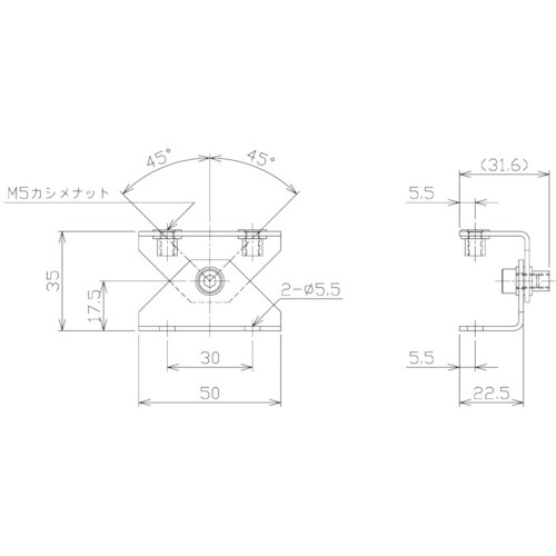NIKKI 防水型LEDフラット型ライト角度調整金具【ND-P01】