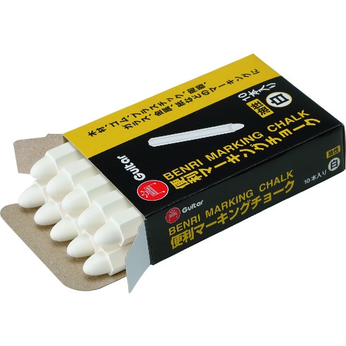 マジックインキ ギター 便利マーキングチョーク 白 10本入【VCMKN-T30-10P】