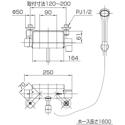 SANEI サーモシャワー混合栓【SK1821D-13】