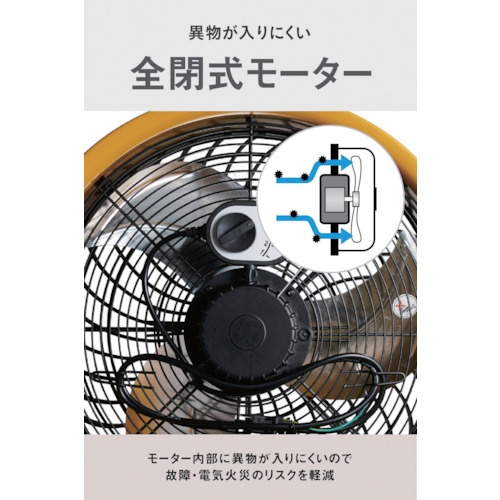 CAT サーキュレーター 45cm(壁・床タイプ) イエロー【HVD-18AC】