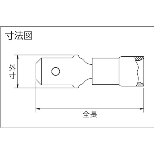 ストロングホールド ビニール絶縁被覆付圧着端子 オス型 電線サイズ:AWG16～14/1.25～2sq 250タブ用 25個入り【EDV14-250M-Q】