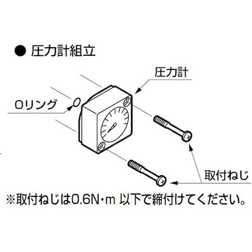 CKD F.R.Lユニット 2000～8000シリーズ用 圧力計組立【G401-W-P10】