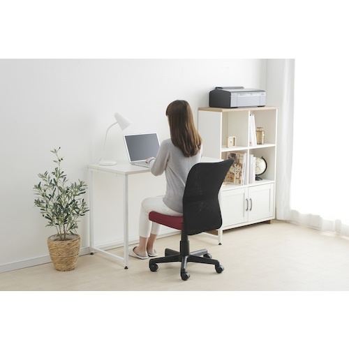 IRIS 517665 メッシュバックチェア ボルドー【OFC-MB-R】