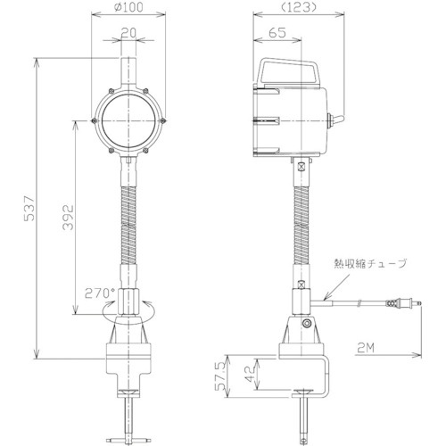 NIKKI クランプ固定式LEDスポットライト 9W AC100ー120V【NLSS15CBT3-AC】