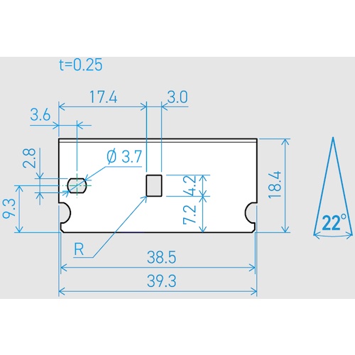 貝印刃物 機械刃 E39-6C-T 22°(100枚セット)【750BH2030】