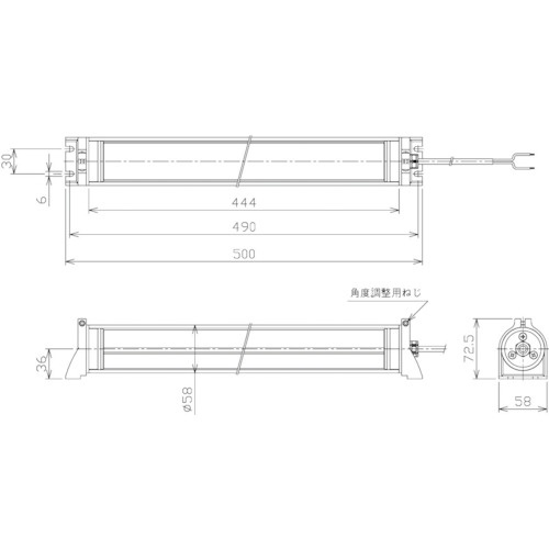 NIKKI 防水型LEDリニアライト AC100-240V(3mコード付き)【NLM20SG-AC】