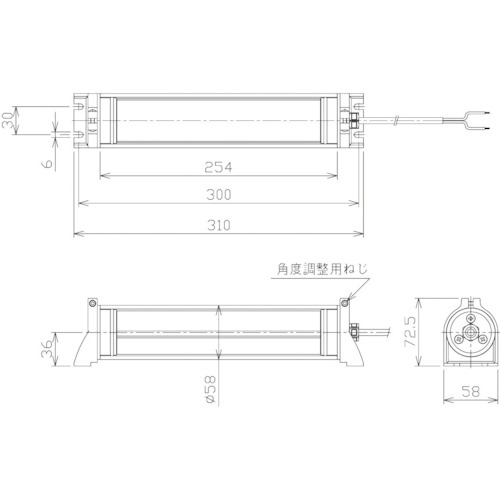 NIKKI 防水型LEDリニアライト AC100-240V(3mコード付き)【NLM10SG-AC】