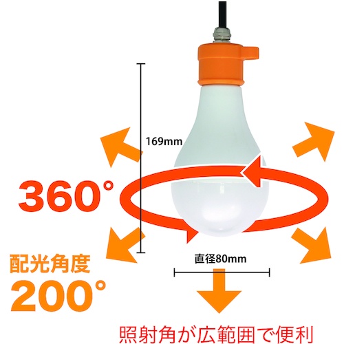 富士倉 LED-15Wクリップランプ 昼光色【KY-15W】