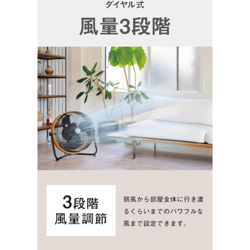 CAT 工場扇 45cm(壁・床タイプ)羽根軸180°半転機能付 イエロー【HV18S180】