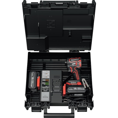 EXENA 充電インパクトドライバー 18V5.0Ah電池セット品 赤【EZ1PD1J18D-R】