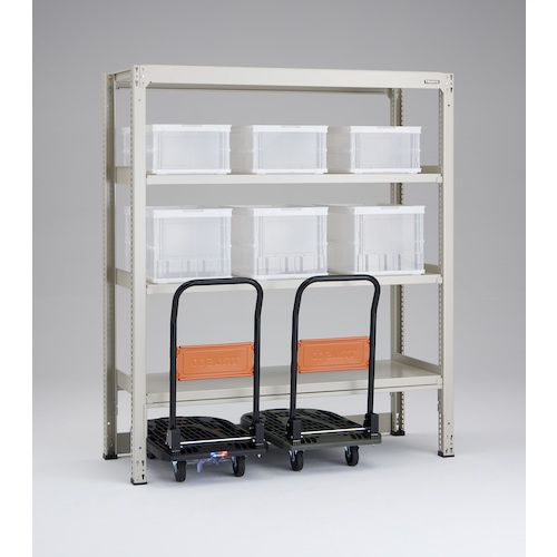 TRUSCO スチールラック M3型中量棚 台車天板収納型 W1200XD571XH1800 4段 単体【M3-DB6464】