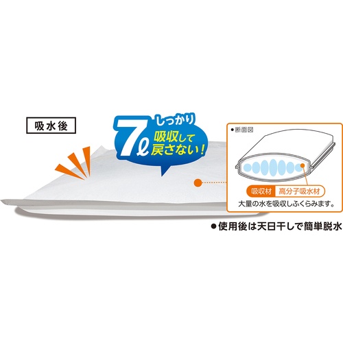 緑十字 水たまり吸水シート 10枚組 395×625×17mm【380416】