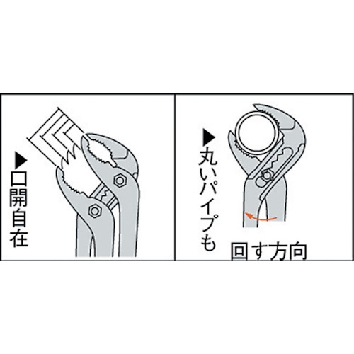 Ampco 防爆プライヤー ウォーターポンププライヤー 全長300mm 最大口開き55mm【AMCP-312】