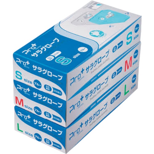 プロプラス Pro+サラグローブブルー箱入(200枚入)M【TPE0200TE-BBM】