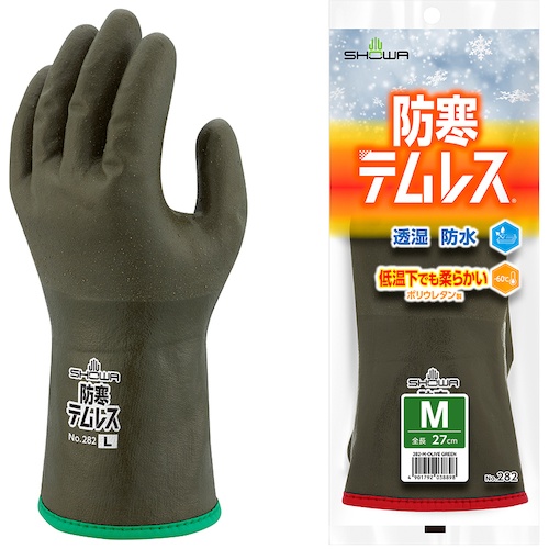 SHOWA 防寒手袋 No282防寒テムレス オリーブグリーン Mサイズ【NO282-MOG】