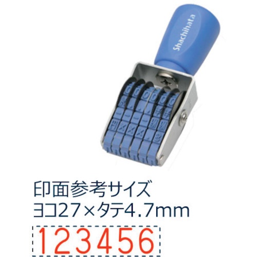 シヤチハタ 回転ゴム印欧文6連3号 ゴシック体【CF-63G】