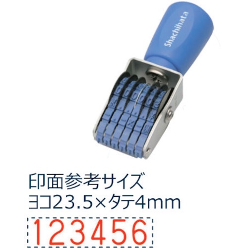シヤチハタ 回転ゴム印欧文6連4号 ゴシック体【CF64G】