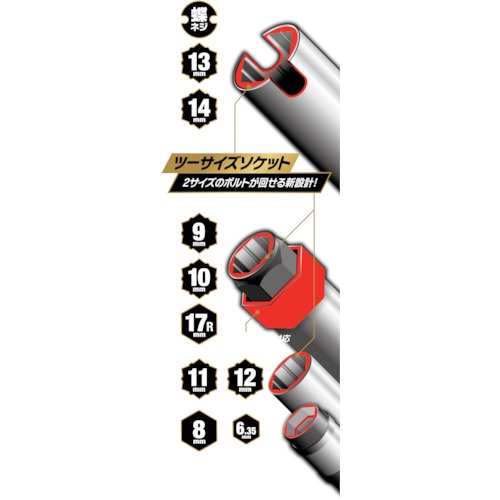 MUSTTOOL 11機能スイベルグリップレンチ ショートタイプ IM-NSS11S2【12467】