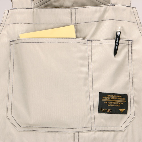 カジメイク 6807 TCサロペット Dグレー 3L【6807-75-3L】