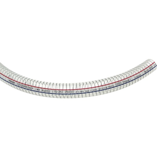 TOYOX 水・油・薬品・エアー用耐圧ホース トヨスプリングホース 内径19mm×外径26mm 長さ1m【TS-19-1】