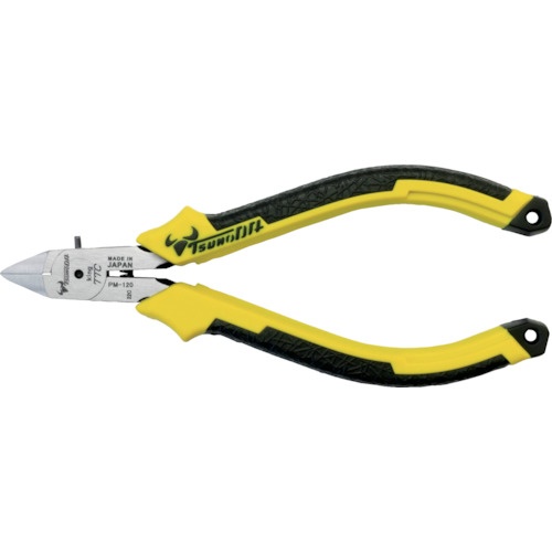 TTC マイクロニッパー 先細タイプ 120mm 成型グリップ バネ付き【PM-120DG】